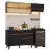 Armário de Cozinha Compacta 190cm Preto/Rustic Reims Madesa 05
