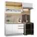 Armário de Cozinha Compacta 200cm Branco Glamy Madesa 08