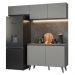 Armário de Cozinha Compacta 200cm Cinza Nice Madesa 01XA