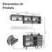 Armário de Cozinha Compacta 200cm Cinza Nice Madesa 13