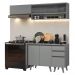 Armário de Cozinha Compacta 200cm Cinza Nice Madesa 14