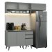 Armário de Cozinha Compacta 200cm Cinza Nice Madesa XA13