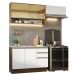 Armário de Cozinha Compacta 200cm Rustic/Branco Glamy Madesa 08