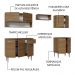 Armário de Cozinha Compacta 229cm Rustic Emilly Madesa 15