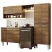 Armário de Cozinha Compacta 229cm com Pia Rustic Emilly Madesa 10