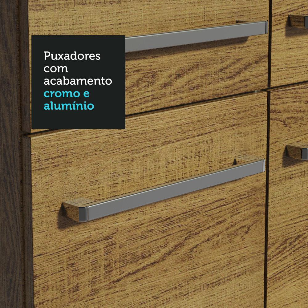 Armário de Cozinha Compacta 229cm com Pia Rustic Emilly Madesa 11