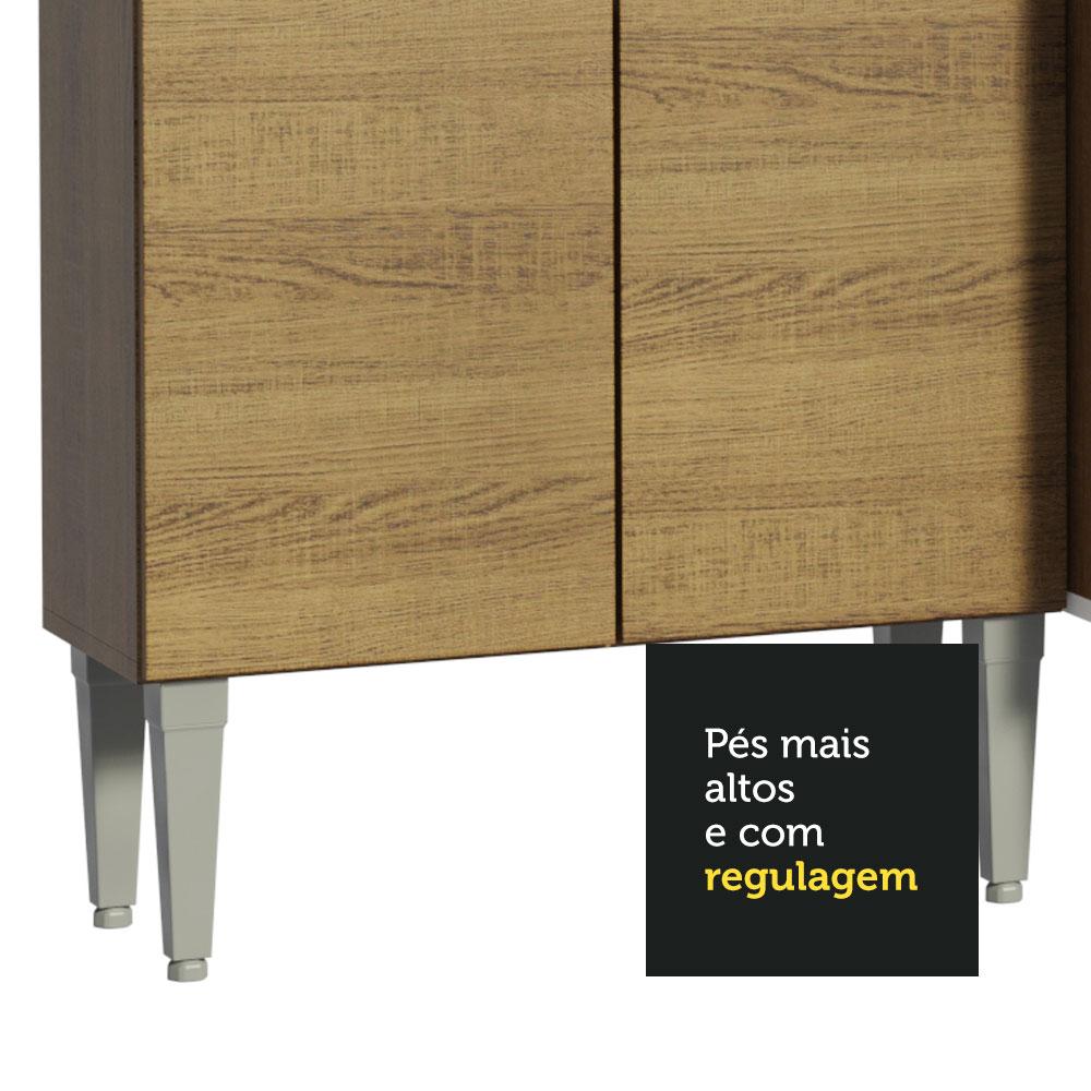 Armário de Cozinha Compacta 229cm com Pia Rustic Emilly Madesa 11