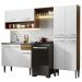 Armário de Cozinha Compacta 229cm com Pia Rustic/Branco Emilly Madesa 10