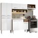 Armário de Cozinha Compacta 229cm com Pia Rustic/Branco Emilly Madesa 12