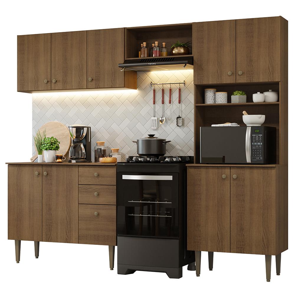 Armário de Cozinha Compacta 235cm Rustic Gourmet Madesa 01