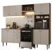 Armário de Cozinha Compacta 235cm Rustic/Crema Gourmet Madesa 01