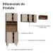 Armário de Cozinha Compacta 235cm Rustic/Crema Gourmet Madesa XB03