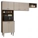 Armário de Cozinha Compacta 235cm Rustic/Crema Gourmet Madesa XC03