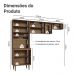Armário de Cozinha Compacta 235cm Rustic/Crema Gourmet Madesa XC03
