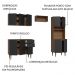 Armário de Cozinha Compacta 235cm Rustic/Preto Gourmet Madesa 01
