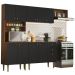 Armário de Cozinha Compacta 235cm Rustic/Preto Gourmet Madesa 02