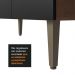 Armário de Cozinha Compacta 235cm Rustic/Preto Gourmet Madesa 02
