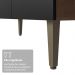 Armário de Cozinha Compacta 235cm Rustic/Preto Gourmet Madesa XC03