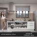Armário de Cozinha Compacta 240cm Branco Stella Madesa 01