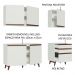 Armário de Cozinha Compacta Madesa Reims com Balcão 5 Portas 3 Gavetas - Branco