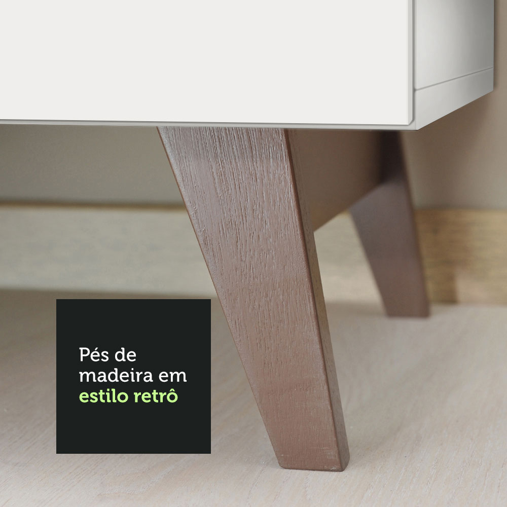 Armário de Cozinha Compacta Madesa Reims com Balcão 5 Portas 3 Gavetas - Branco