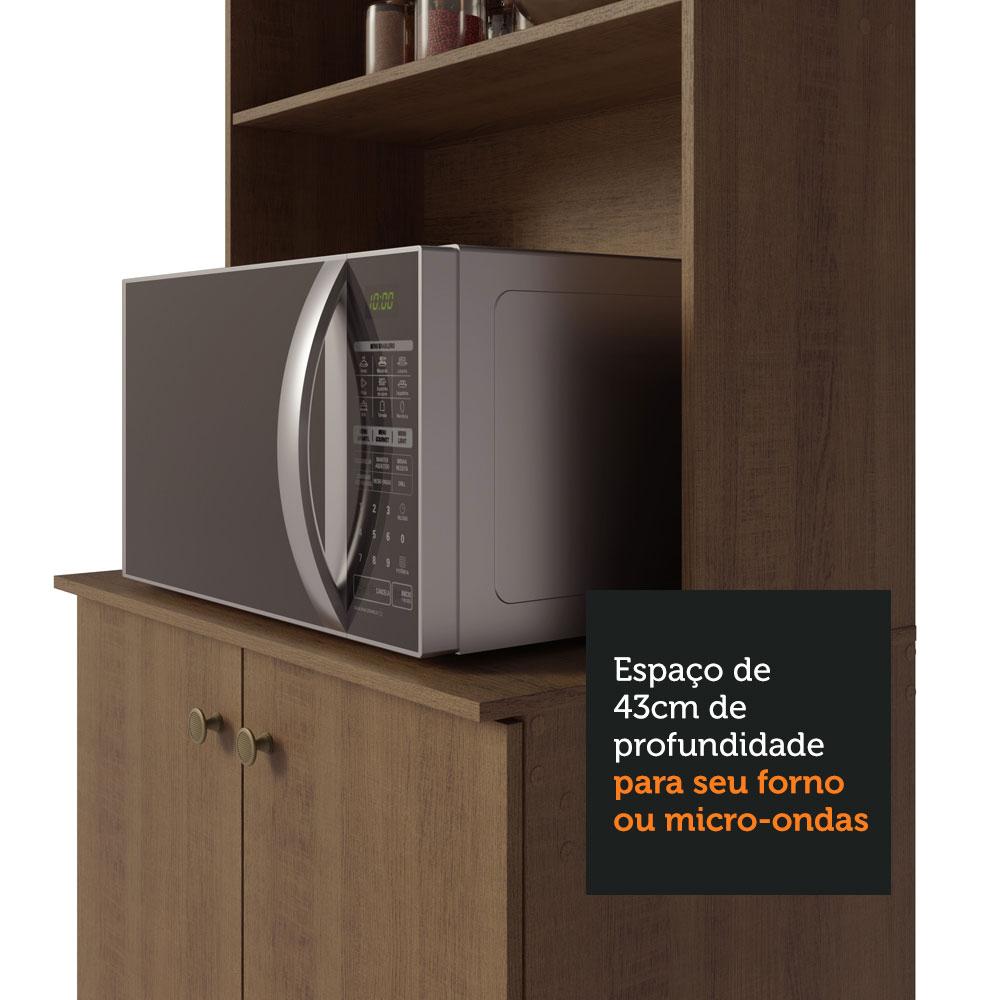 Armário de Cozinha Compacta Quiosque 235cm Rustic Gourmet Madesa XA
