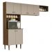 Armário de Cozinha Compacta Quiosque 235cm Rustic/Crema Gourmet Madesa 01
