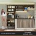 Armário de Cozinha Compacta Quiosque 235cm Rustic/Crema Gourmet Madesa 01