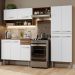 Armário de Cozinha Compacta Rustic/Branco Emilly Pop Madesa XA