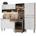 Armário de Cozinha Compacta Rustic/Branco Emilly Pop Madesa XA
