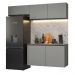 Armário de Cozinha Compacta Suspenso 200cm Cinza Nice Madesa 02XA