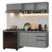 Armário de Cozinha Compacta Suspenso 200cm Cinza Nice Madesa 11