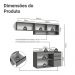 Armário de Cozinha Compacta Suspenso 200cm Cinza Nice Madesa 11