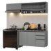 Armário de Cozinha Compacta Suspenso 200cm Cinza Nice Madesa 12