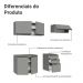 Armário de Cozinha Compacta Suspenso 200cm Cinza Nice Madesa XA05