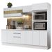 Armário de Cozinha Completa 100% MDF 250 cm Frentes Branco Smart Madesa 02