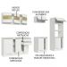 Armário de Cozinha Completa 100% MDF 250 cm Frentes Branco Smart Madesa 02