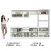 Armário de Cozinha Completa 100% MDF 250 cm Frentes Branco Smart Madesa 02
