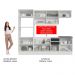 Armário de Cozinha Completa 100% MDF 250cm Branco/Preto Acordes Madesa 03