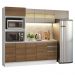 Armário de Cozinha Completa 100% MDF 250cm Branco/Rustic/Crema Smart Madesa 03