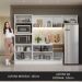 Armário de Cozinha Completa 100% MDF 250cm Branco/Rustic/Crema Smart Madesa 03