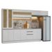 Armário de Cozinha Completa 100% MDF 300 cm Branco Smart Madesa 04