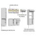Armário de Cozinha Completa 100% MDF 300cm Branco Smart Madesa 03