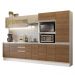 Armário de Cozinha Completa 100% MDF 300cm Branco/Rustic/Crema Smart Madesa 02