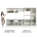Armário de Cozinha Completa 100% MDF 300cm Frentes Branco Smart Madesa 02