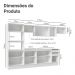 Armário de Cozinha Completa 100% MDF 310 cm Branco Smart 02