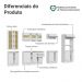 Armário de Cozinha Completa 100% MDF 310 cm Branco Smart Madesa 03