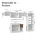 Armário de Cozinha Completa 100% MDF 310 cm Branco/Rustic/Crema Smart 01 XA