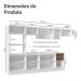 Armário de Cozinha Completa 100% MDF 310 cm Branco/Rustic/Crema Smart 02