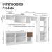 Armário de Cozinha Completa 100% MDF 310 cm Branco/Rustic/Crema Smart 02 XA
